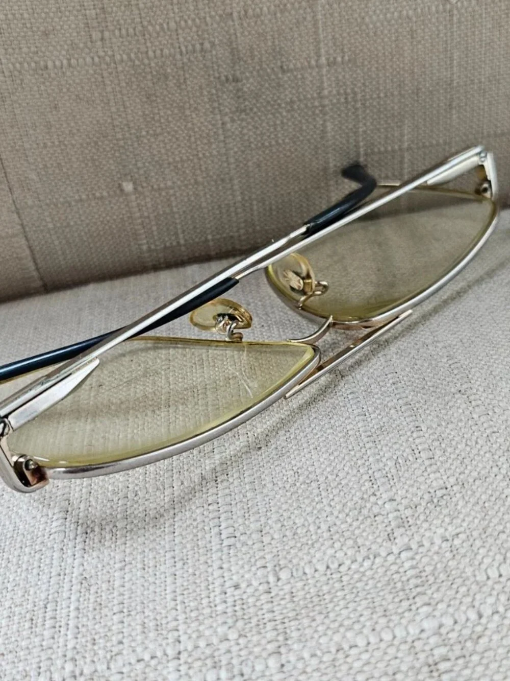 Share Vintage Tura Eyeglasses Frame Gold Tone Eyewear Glasses Unisex Frame only